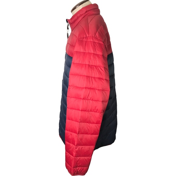Swiss Tech Men's Packable Lightweight Puffer Jacket NWT Red Blue - Picture 2 of 13